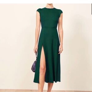 Reformation Gavin Dress in Emerald